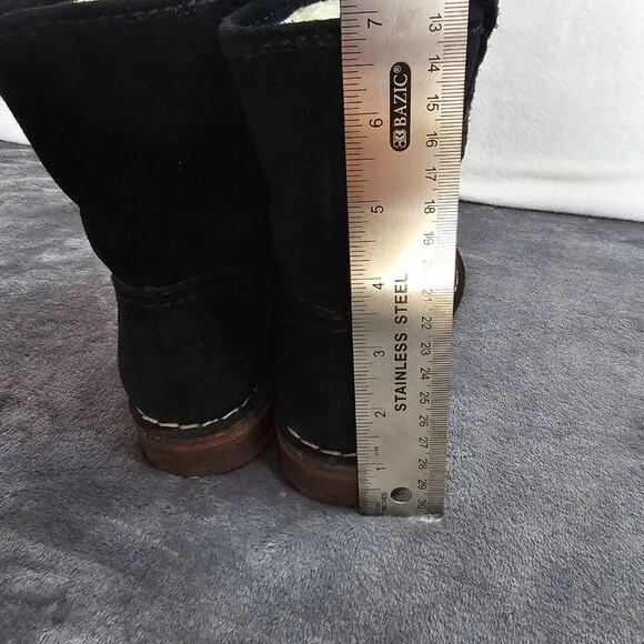 Clarks Black Suede Ankle Boots