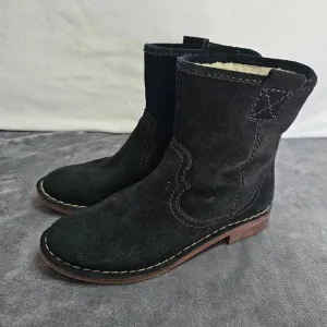 Clarks Black Suede Ankle Boots