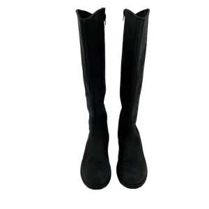 Clarks Black Tall Heeled Side Zipper Riding Boots Size 6 1/2 Women’s