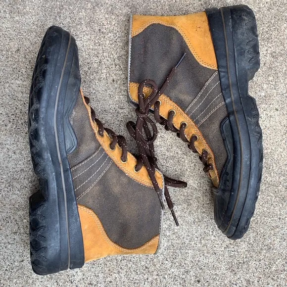 Clarks Brown and Black Lace Up Boots Durable Design