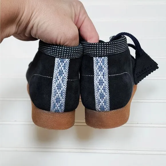 Clarks Kids Wallabee Navy Suede Boots
