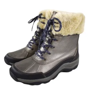 Clarks Mazlyn Arctic Winter Duck Boots EUC Womens 9.5 Pewter Silver Worn Once