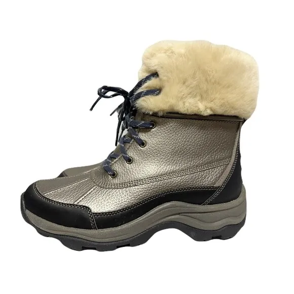 Clarks Mazlyn Arctic Winter Duck Boots EUC Womens 9.5 Pewter Silver Worn Once
