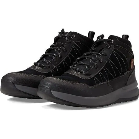 Clarks Mens 9.5 M Wellman Top Waterproof Ankle Boots Black Lace Up NEW