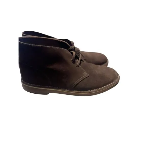 Clarks Mens Brown Bushacre 3 Sand Suede Leather Lace Up Ankle Boots Size 12