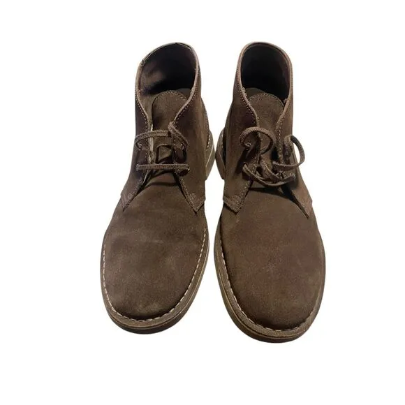 Clarks Mens Brown Bushacre 3 Sand Suede Leather Lace Up Ankle Boots Size 12