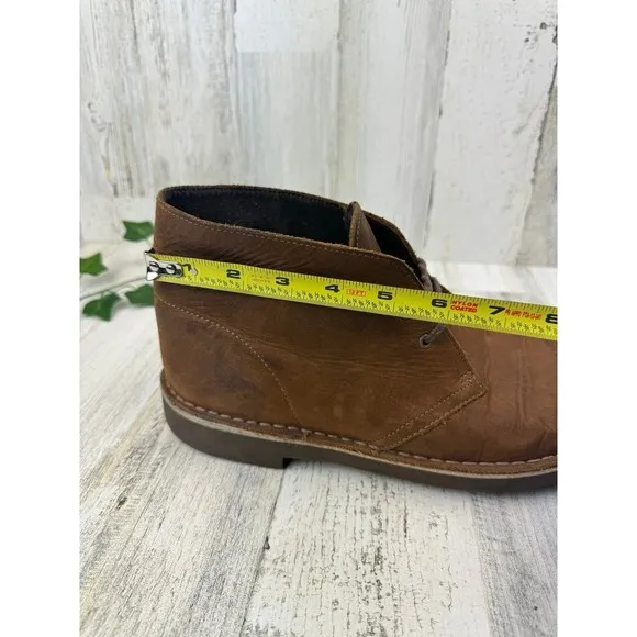 Clarks Men's Bushacre 2 Beeswax Leather Chukka Boots Brown Size 10M