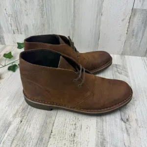 Clarks Men's Bushacre 2 Beeswax Leather Chukka Boots Brown Size 10M