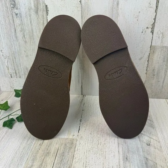 Clarks Men's Bushacre 2 Beeswax Leather Chukka Boots Brown Size 10M