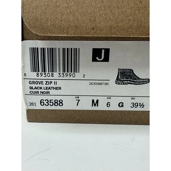 Clarks Men's Collection Grove Zip II Boots Black Size 7M NWT