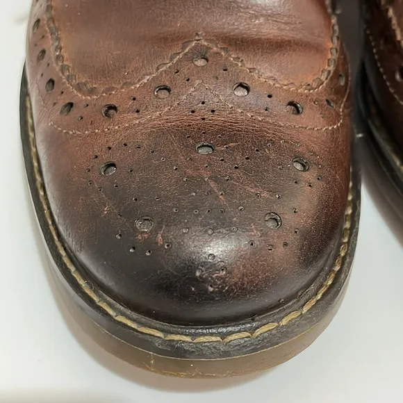 Clarks Montacute Lord Brogue Wing Tip Boots Men’s Size 9.5 Dark Brown