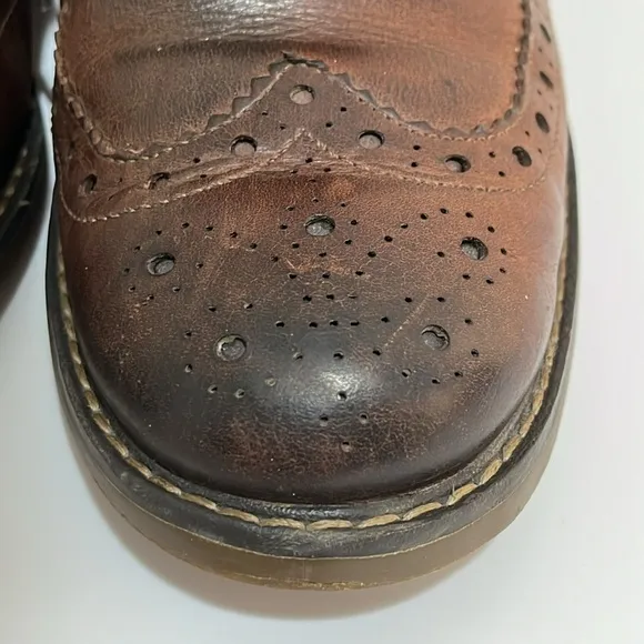 Clarks Montacute Lord Brogue Wing Tip Boots Men’s Size 9.5 Dark Brown
