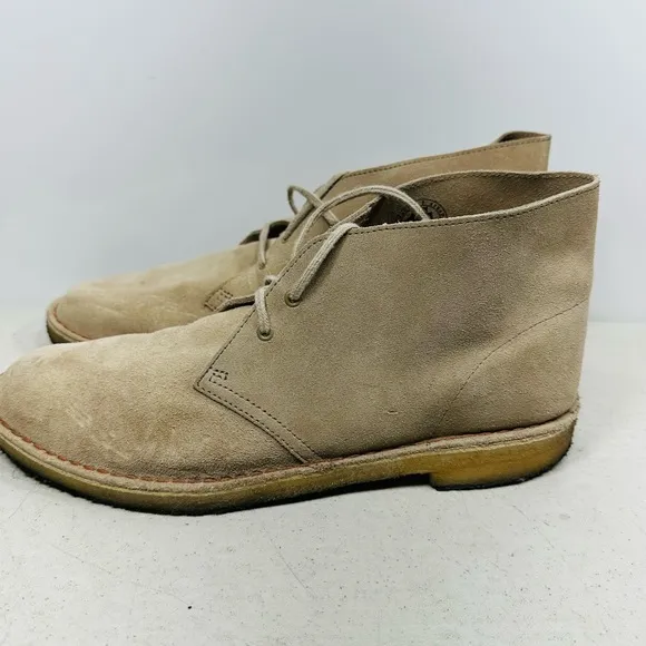 Clarks Originals Chukka Mens 12 Tan Suede Leather Boots **Needs Insoles**