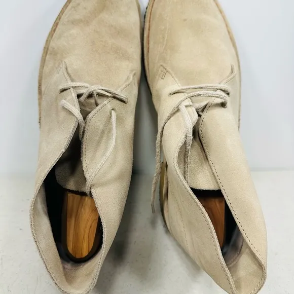 Clarks Originals Chukka Mens 12 Tan Suede Leather Boots **Needs Insoles**