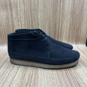 Clarks Wallabee Moccasin Boots Mens 11.5 Black Suede Charles F Stead England