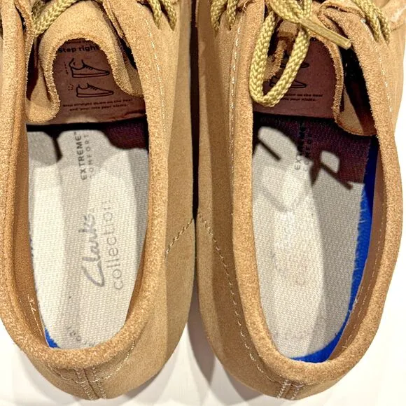 Clarks Wallabee Moccasin Chukka Boots Beige Suede Men’s Size 13M - Minimal Wear!