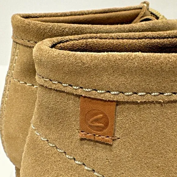 Clarks Wallabee Moccasin Chukka Boots Beige Suede Men’s Size 13M - Minimal Wear!