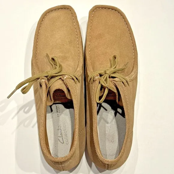 Clarks Wallabee Moccasin Chukka Boots Beige Suede Men’s Size 13M - Minimal Wear!