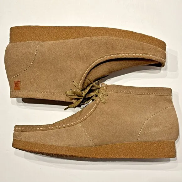 Clarks Wallabee Moccasin Chukka Boots Beige Suede Men’s Size 13M - Minimal Wear!