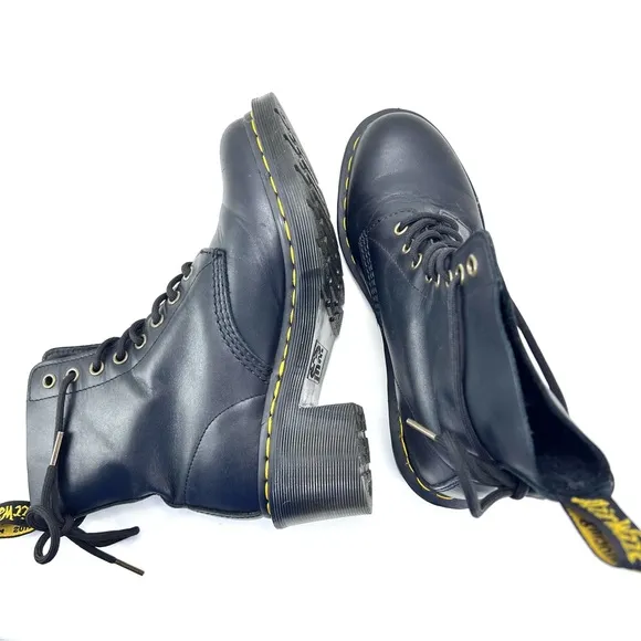 Clemency Smooth Leather Heeled Lace Up Boots