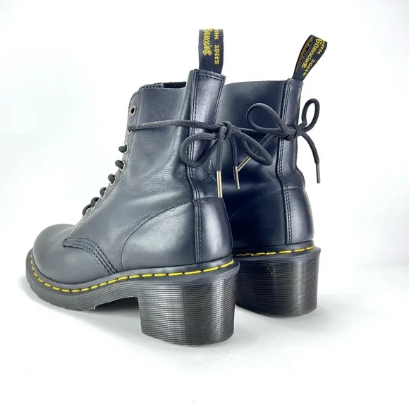 Clemency Smooth Leather Heeled Lace Up Boots
