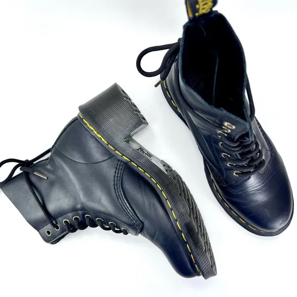 Clemency Smooth Leather Heeled Lace Up Boots
