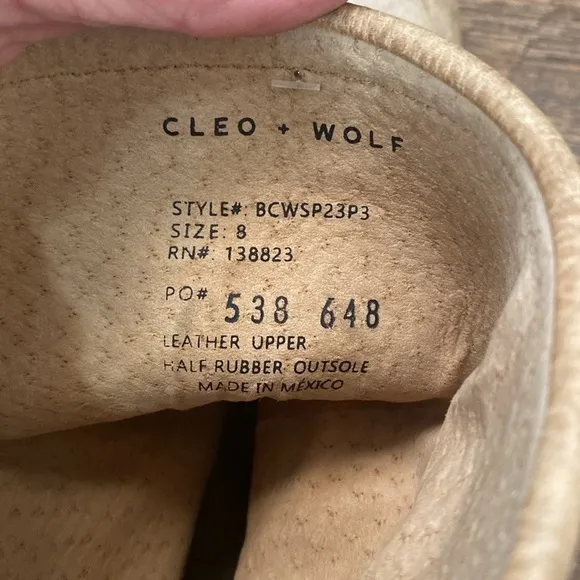 CLOE WOLF BLAINE BROWN LEATHER ROUND TOE PULL ON BOOTS SZ 8