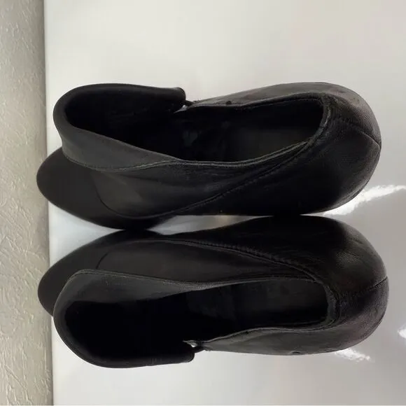 Coach Alexandra Soft Leather Black Ankle Boots, Size 5.5