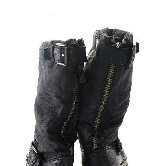 COACH BOOTS leather betsie biker boots womens shoe