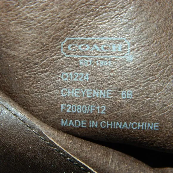 Coach Cheyenne Brown Soft Leather Riding Boots Size 6B