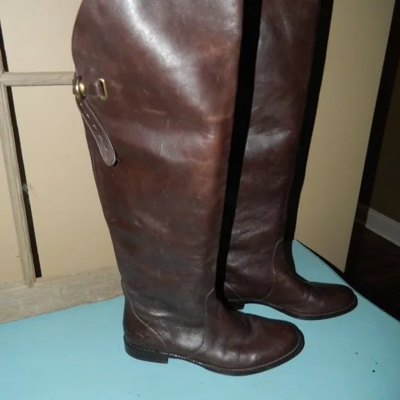Coach Cheyenne Brown Soft Leather Riding Boots Size 6B