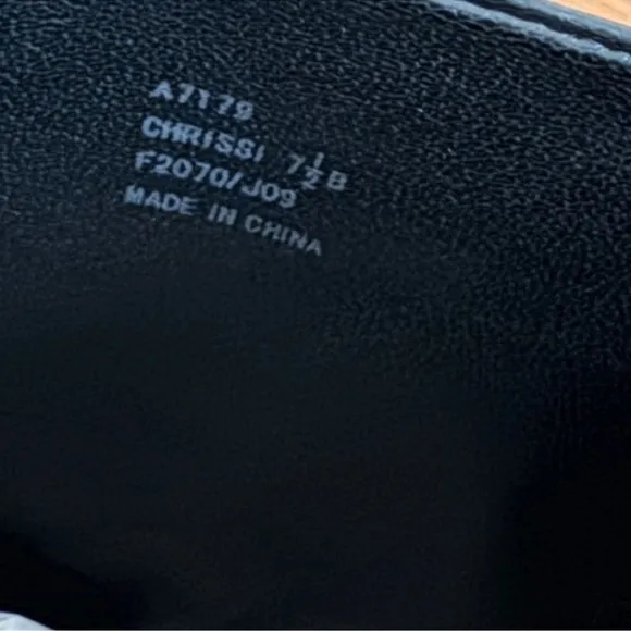 Coach Chrissi Logo Embossed Black Riding Boots Size 7.5