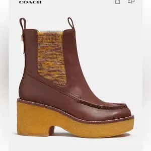 Coach DELANEY Bootie Women's Brown Ankle Boots Size 7.5
