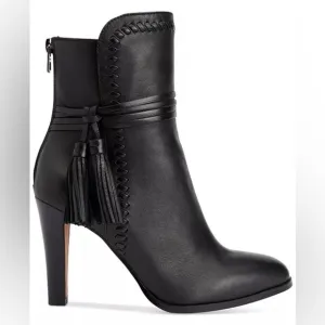 Coach Jessie Black Silky Nappa Leather Boots - Size 9