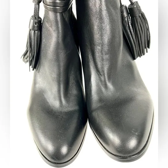 Coach Jessie Black Silky Nappa Leather Boots - Size 9