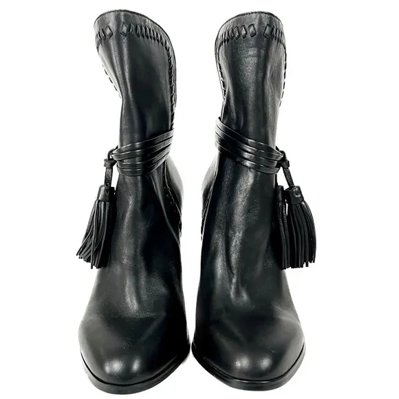 Coach Jessie Black Silky Nappa Leather Boots - Size 9