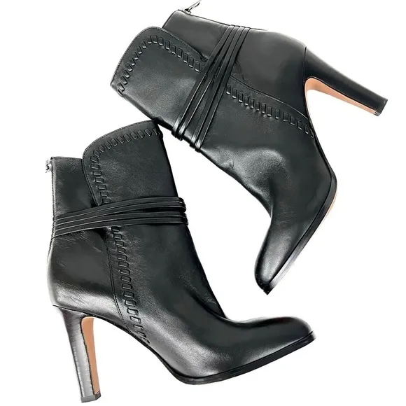 Coach Jessie Black Silky Nappa Leather Boots - Size 9