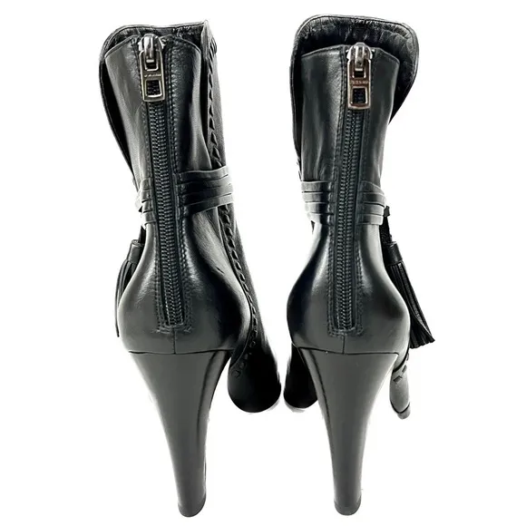 Coach Jessie Black Silky Nappa Leather Boots - Size 9