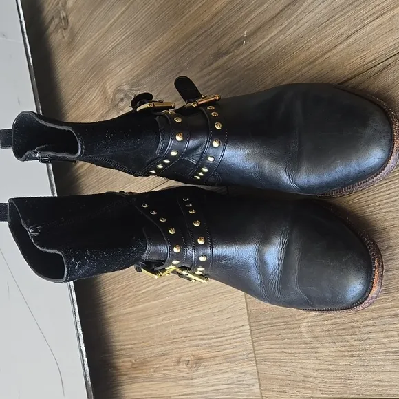 Coach Lilliana Leather and Suede Ankle Boots