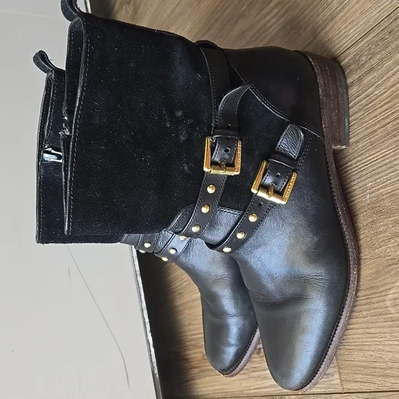 Coach Lilliana Leather and Suede Ankle Boots