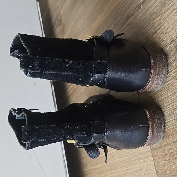 Coach Lilliana Leather and Suede Ankle Boots