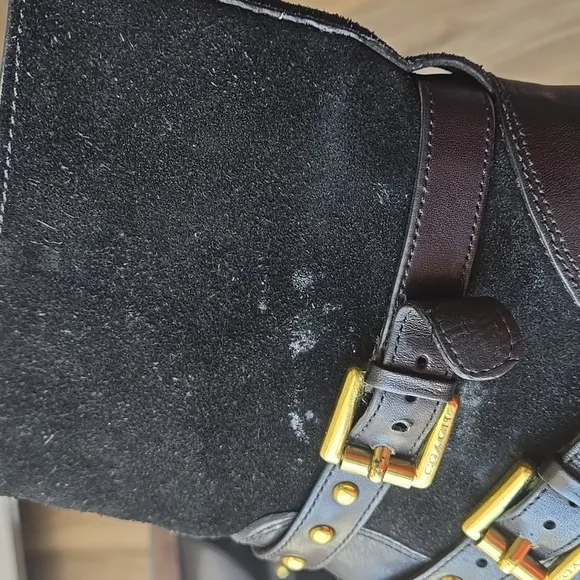 Coach Lilliana Leather and Suede Ankle Boots