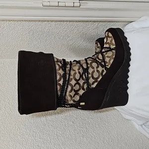 Coach Maisy Signature Wedges Boots
