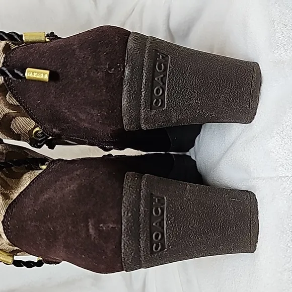 Coach Maisy Signature Wedges Boots