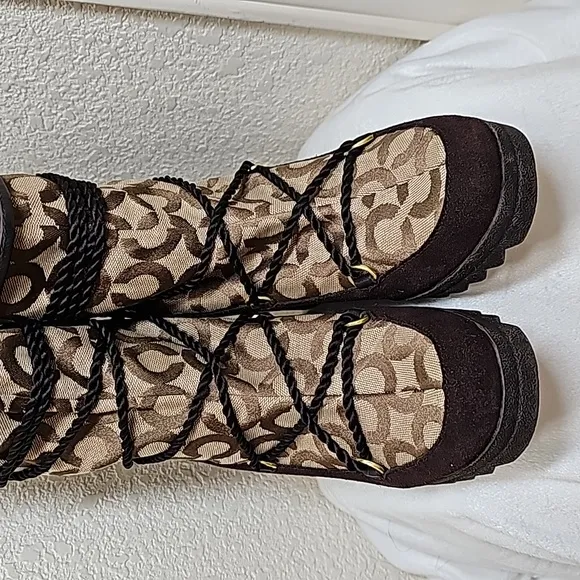 Coach Maisy Signature Wedges Boots