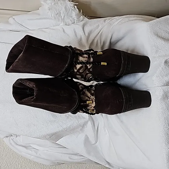 Coach Maisy Signature Wedges Boots