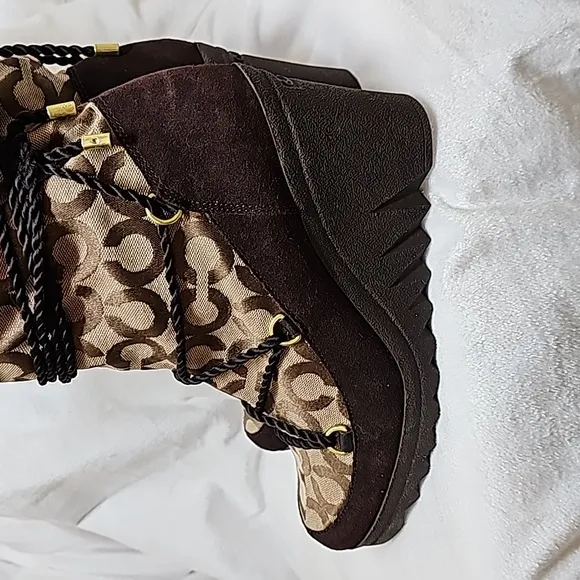 Coach Maisy Signature Wedges Boots