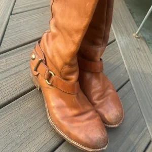 Coach Natale Harness Genuine Leather Riding Boots Size 39