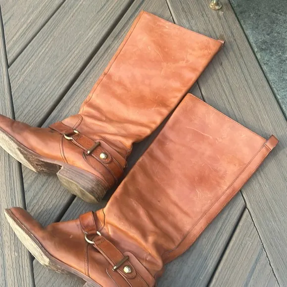 Coach Natale Harness Genuine Leather Riding Boots Size 39