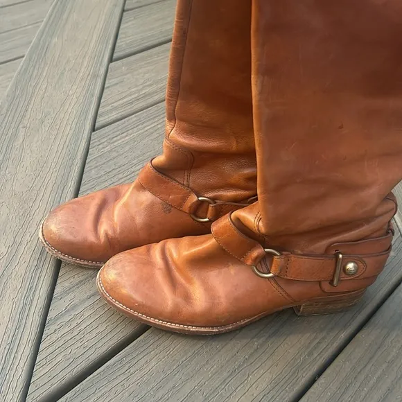 Coach Natale Harness Genuine Leather Riding Boots Size 39